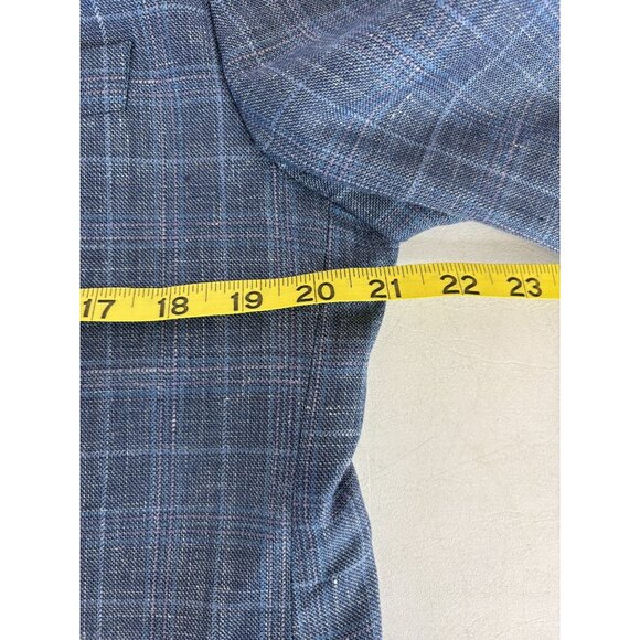Hugo Boss Men's Silk Linen Wool Plaid Blazer Sport Coat - Picture 6 of 8